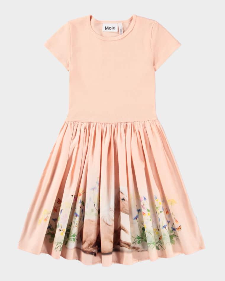 Girl's Cissa Short-Sleeved Organic Cotton Dress, Size 7-12 by MOLO