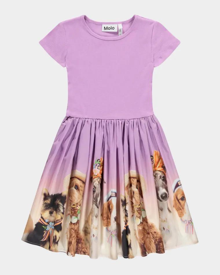 Girl's Cissa Short-Sleeved Organic Cotton Dress, Size 7-12 by MOLO