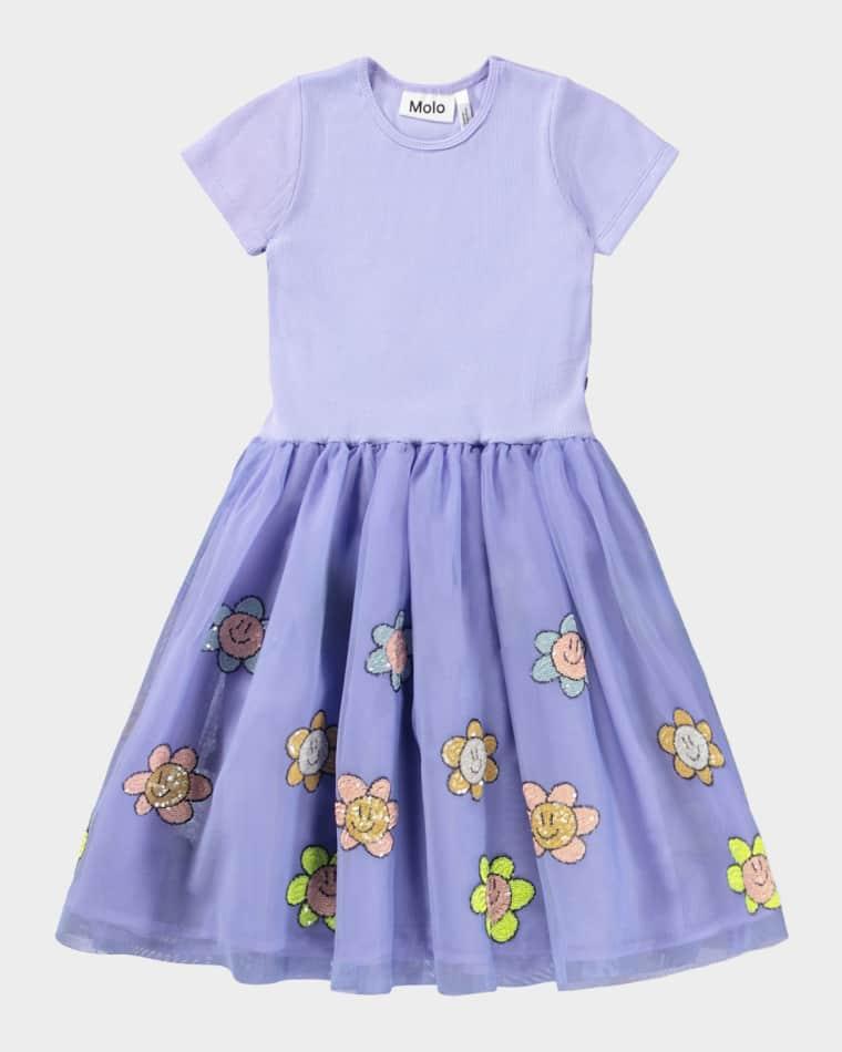 Girl's Cyrusila Short-Sleeved Sequin Dress, Size 7-14 by MOLO