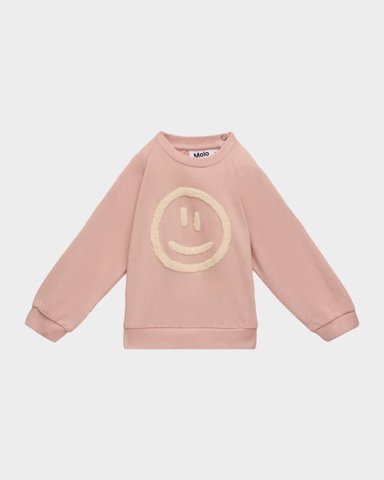 Girl's Disc Embroidered Organic Cotton Sweatshirt, Size 3M-2 by MOLO