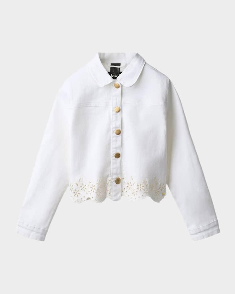Girl's Helene Embroidered Denim Jacket, Size 4-6 by MOLO