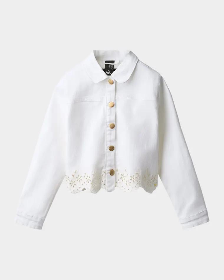 Girl's Helene Embroidered Denim Jacket, Size 8-14 by MOLO