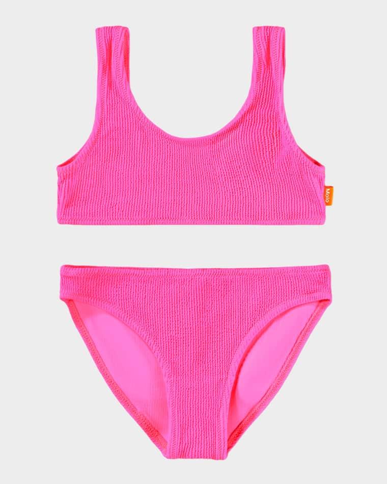 Girl's Nola Crepe Two-Piece Swimsuit, Size 7-14 by MOLO