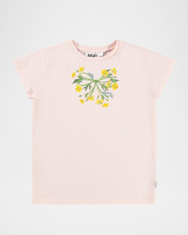 Girl's Ranva Sequin Seashell Crewneck Tee, Size 3-6 by MOLO