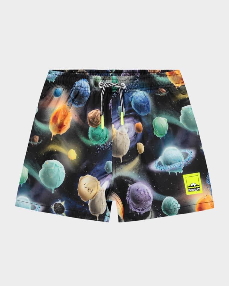 Niko Printed Swim Shorts, Size 2-10 by MOLO