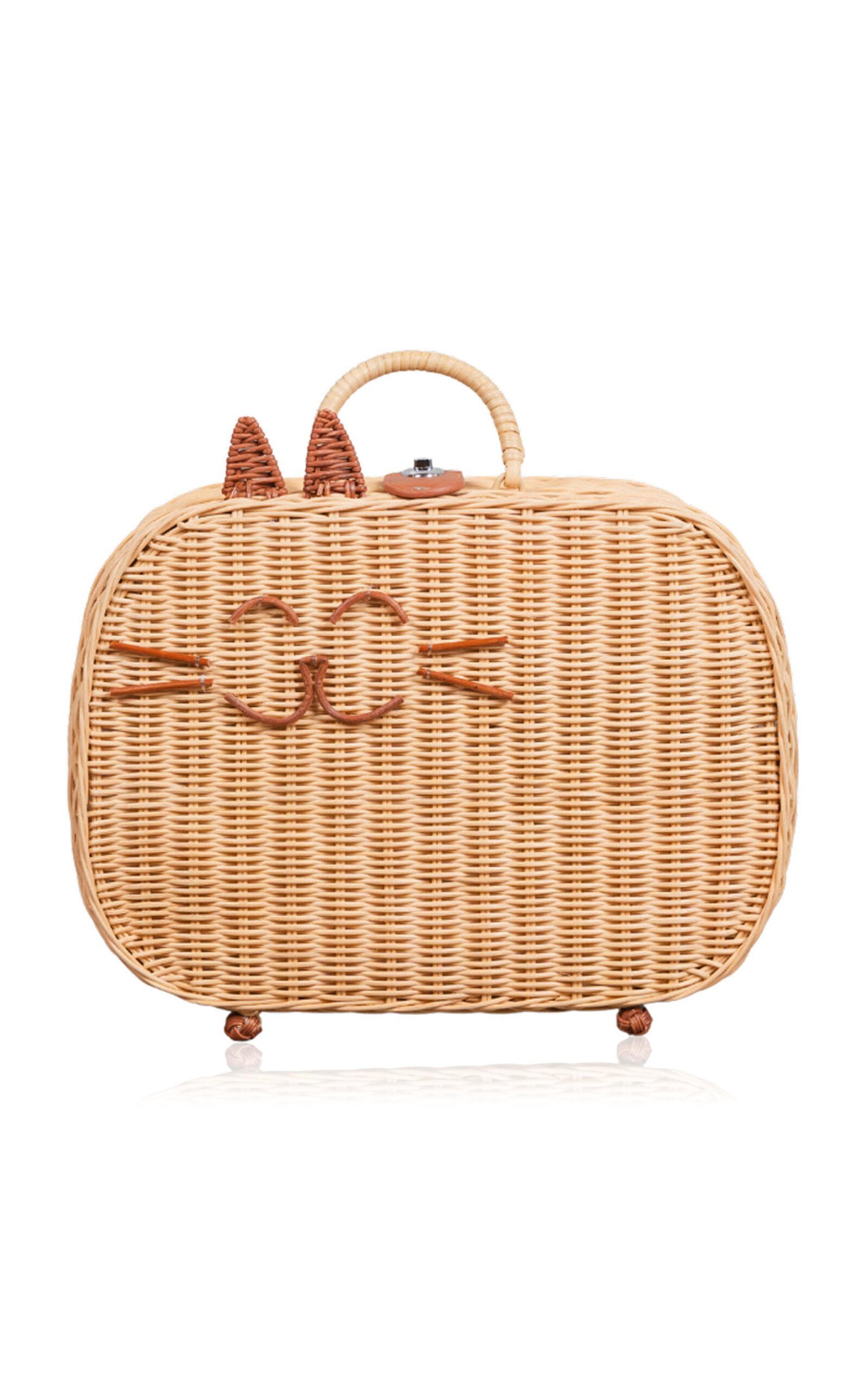 MOMIJI Kitty Rattan Travel Suitcase - Moda Operandi by MOMIJI