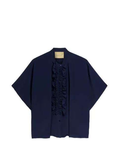 Berenice ruffled kimono-sleeves shirt by MOMONI