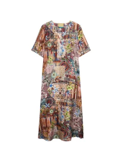 Carnaval printed V-neck dress by MOMONI