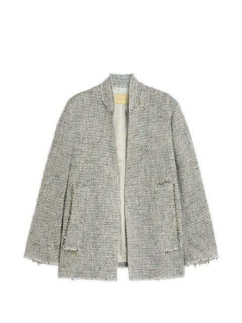 Catalina frayed collarless jacket by MOMONI