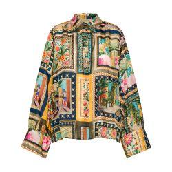 Catinga shirt in printed habutai silk by MOMONI