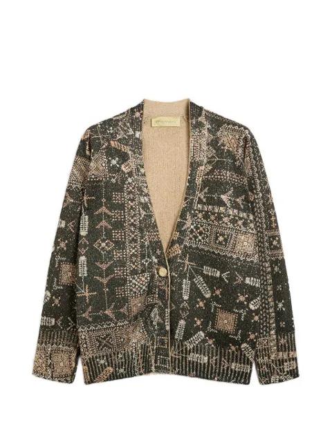 Eduardo printed-sequin cardigan by MOMONI