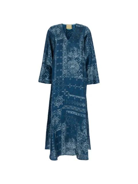 Garcia V-neck patterned midi dress by MOMONI