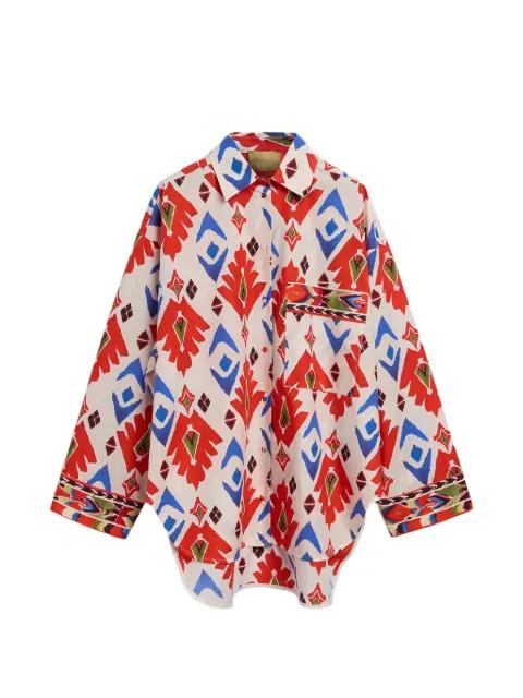 Lucha chest-pocket printed shirt by MOMONI