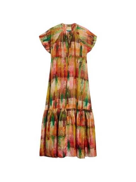 Paloma printed flounced-hem maxi dress by MOMONI