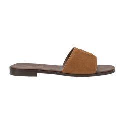 Tuccia flat leather slides by MOMONI