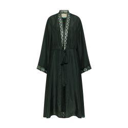Uruguay kimono in habutai with valenciennes by MOMONI