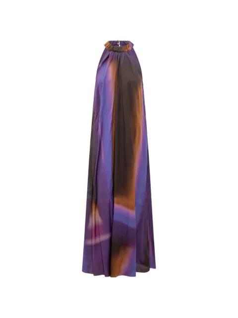 abstract-print halterneck dress by MOMONI