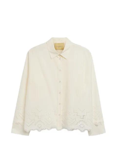 broderie anglaise poplin shirt by MOMONI