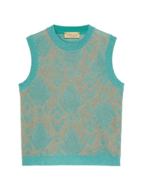 jacquard crewneck top by MOMONI
