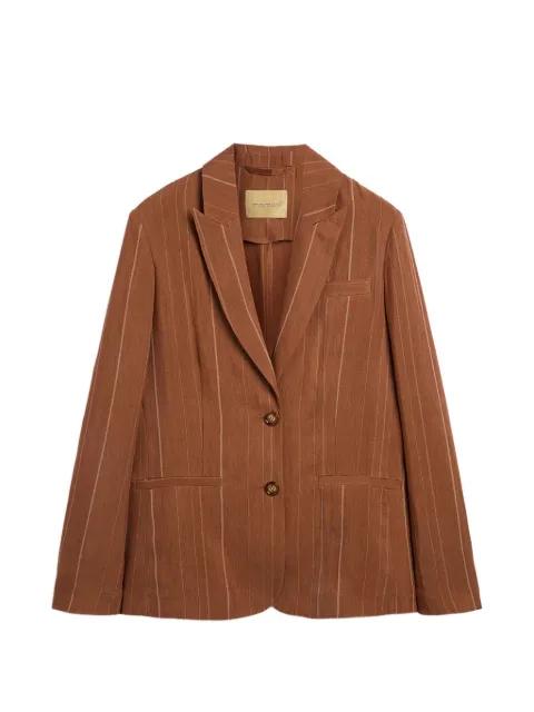 pinstripe two-button blazer by MOMONI
