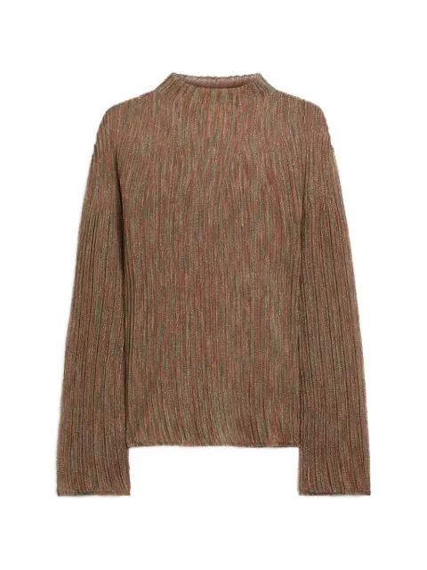 ribbed flared-sleeves sweater by MOMONI