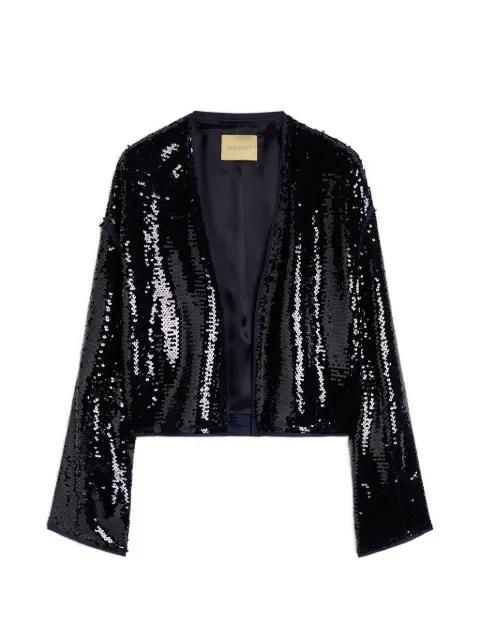 sequin raw-cut jacket by MOMONI
