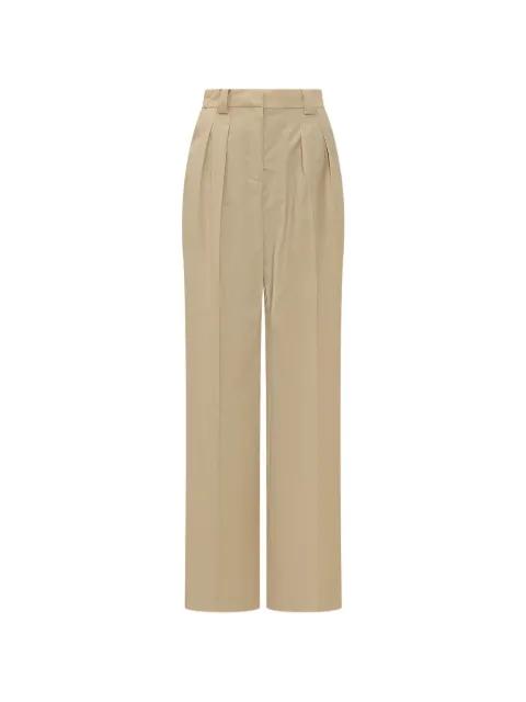 pleated wool trousers by MOMS PANTS