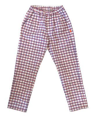 Girls' Linen Purple Gingham Pant - Little Kid by MON COEUR