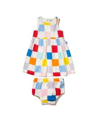 Girls' Recycled Cotton Checkered Tank Dress - Baby by MON COEUR