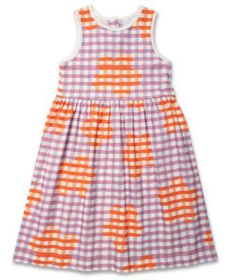 Girls' Recycled Cotton Flower Gingham Tank Dress - Baby by MON COEUR