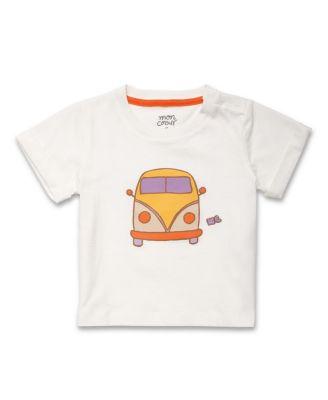 Girls' Recycled Cotton Purple Groovy Van T-Shirt - Baby by MON COEUR