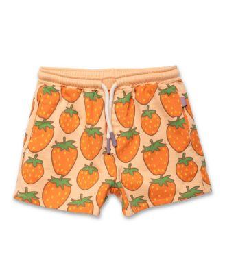 Girls' Recycled Cotton Strawberry Cropped Short - Little Kid by MON COEUR