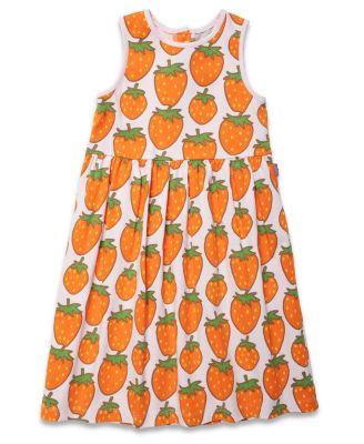 Girls' Recycled Cotton Strawberry Tank Dress - Little Kid by MON COEUR