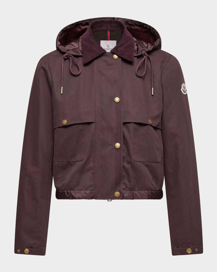 Aconitum Hooded Cotton & Linen Blend Shirt Jacket by MONCLER