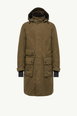 Allaine Long Padded Hooded Canvas Parka by MONCLER