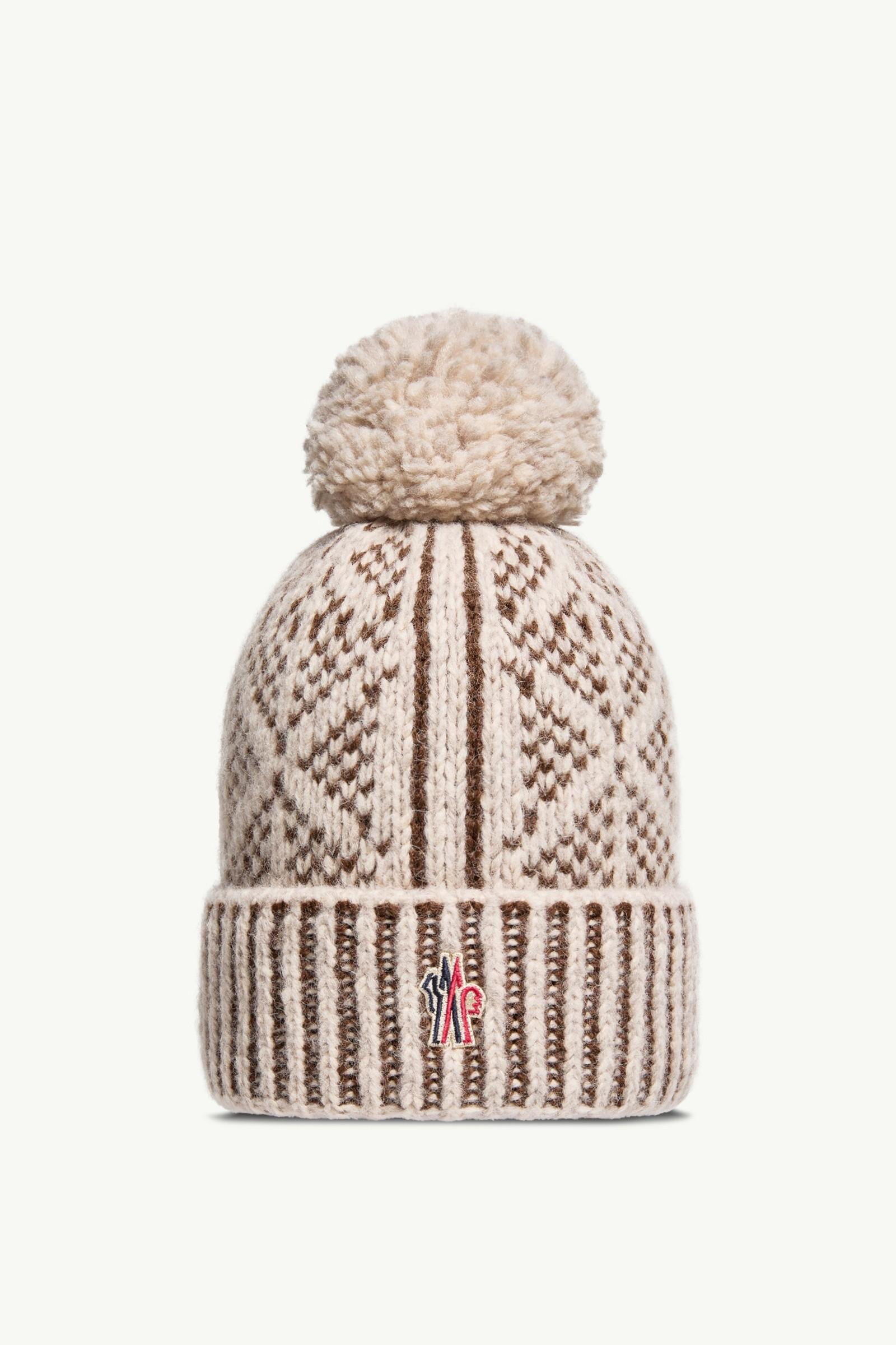 Alpaca & Wool Blend Beanie with Pom Pom by MONCLER