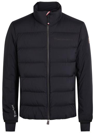 Arapipe padded shell and stretch-jersey jacket by MONCLER Arapipe padded shell and stretch-jersey jacket by MONCLER