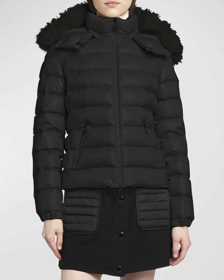 Badyf Faux Fur-Trimmed Hooded Short Down Jacket by MONCLER