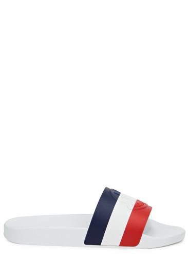 Basile striped rubber sliders by MONCLER