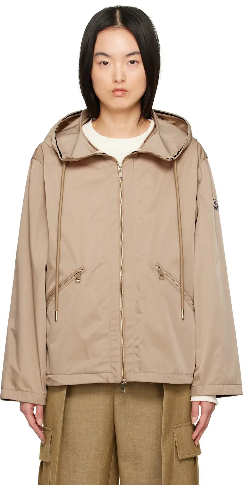 Beige Cassiopea Hooded Jacket by MONCLER