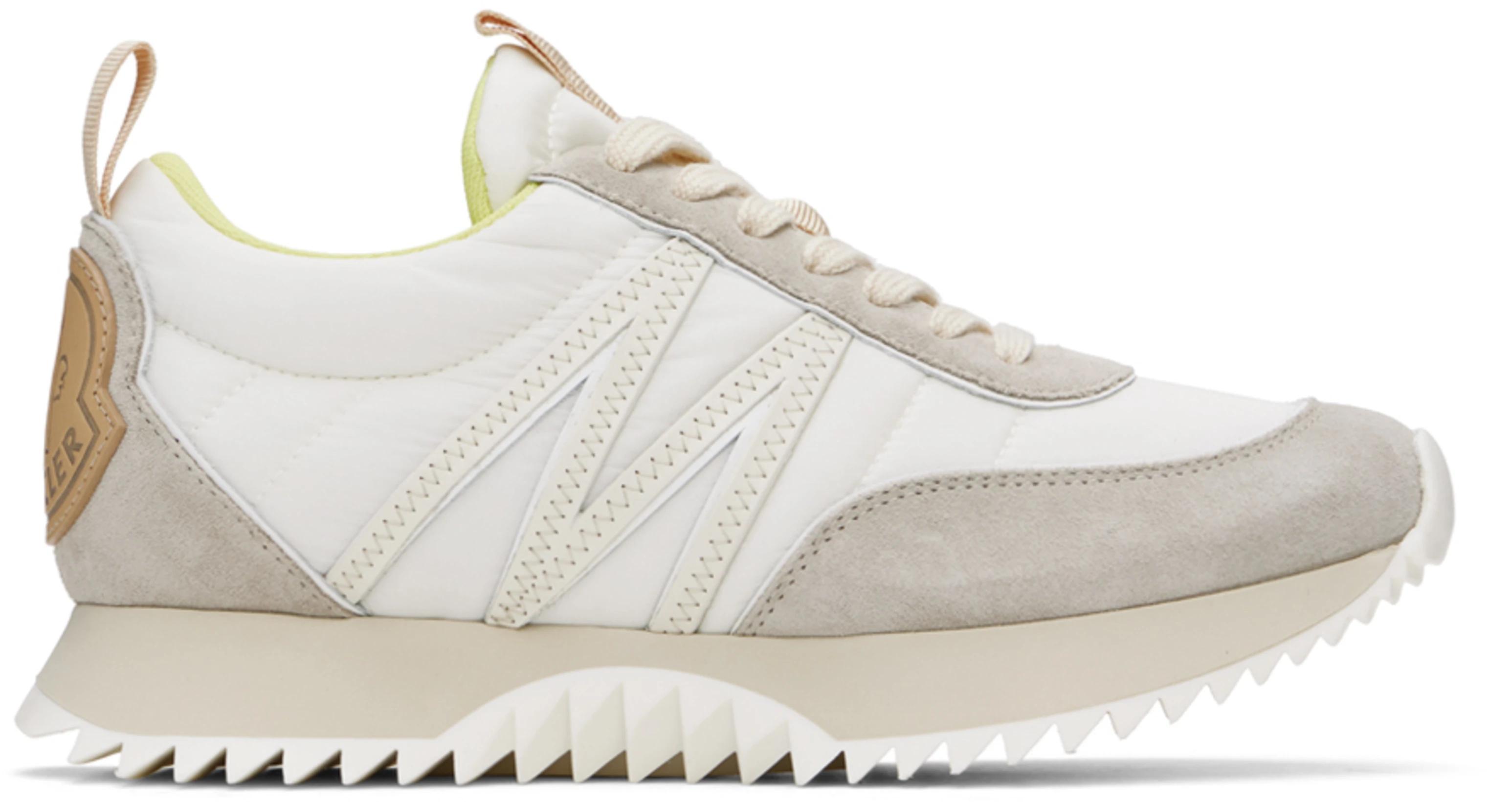 Beige & White Pacey Sneakers by MONCLER