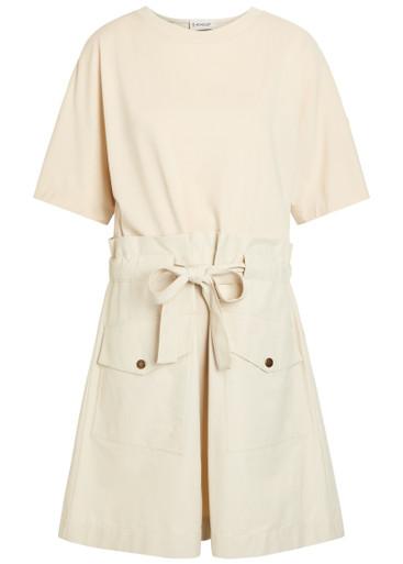 Belted cotton mini T-shirt dress by MONCLER