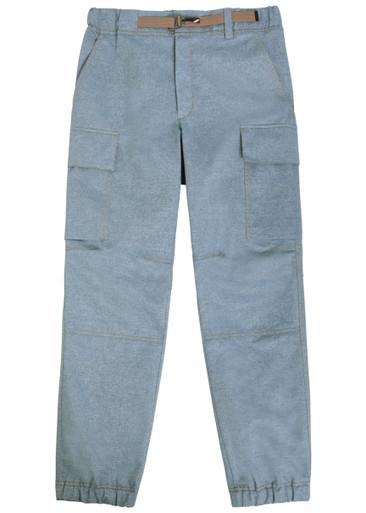 Belted denim cargo trousers by MONCLER