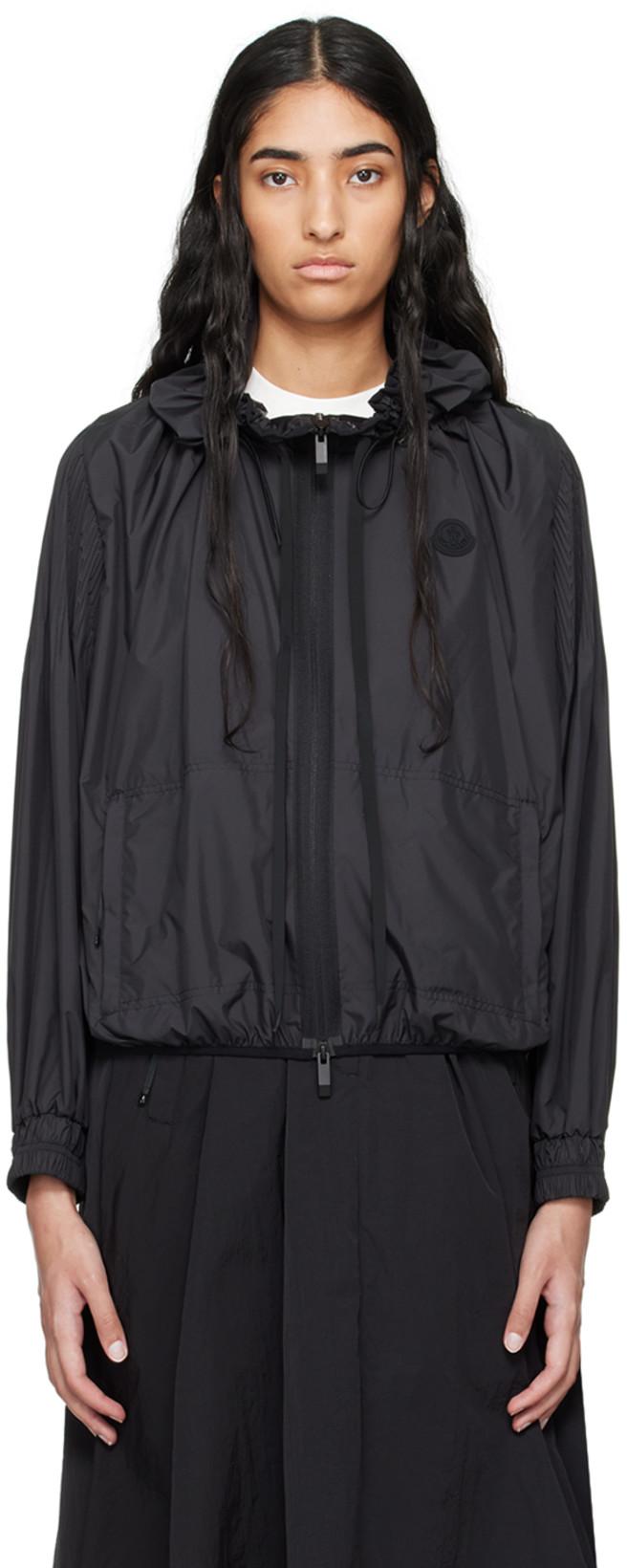 Black Auxonne Windbreaker Jacket by MONCLER