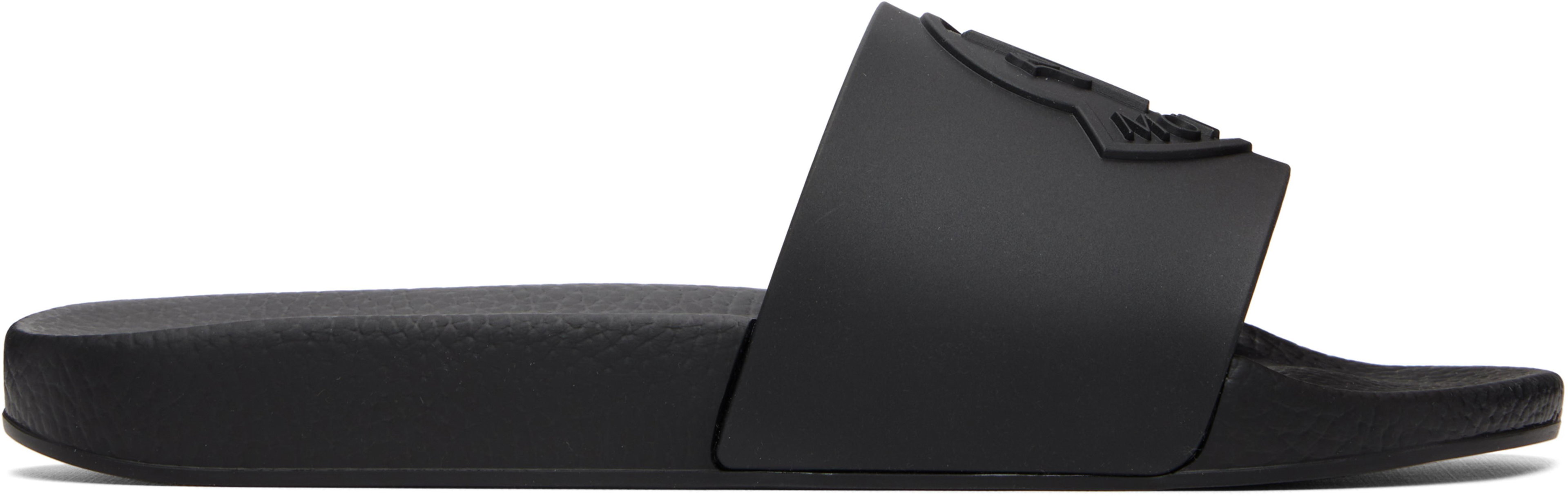 Black Basile Rubber Pool Slides by MONCLER