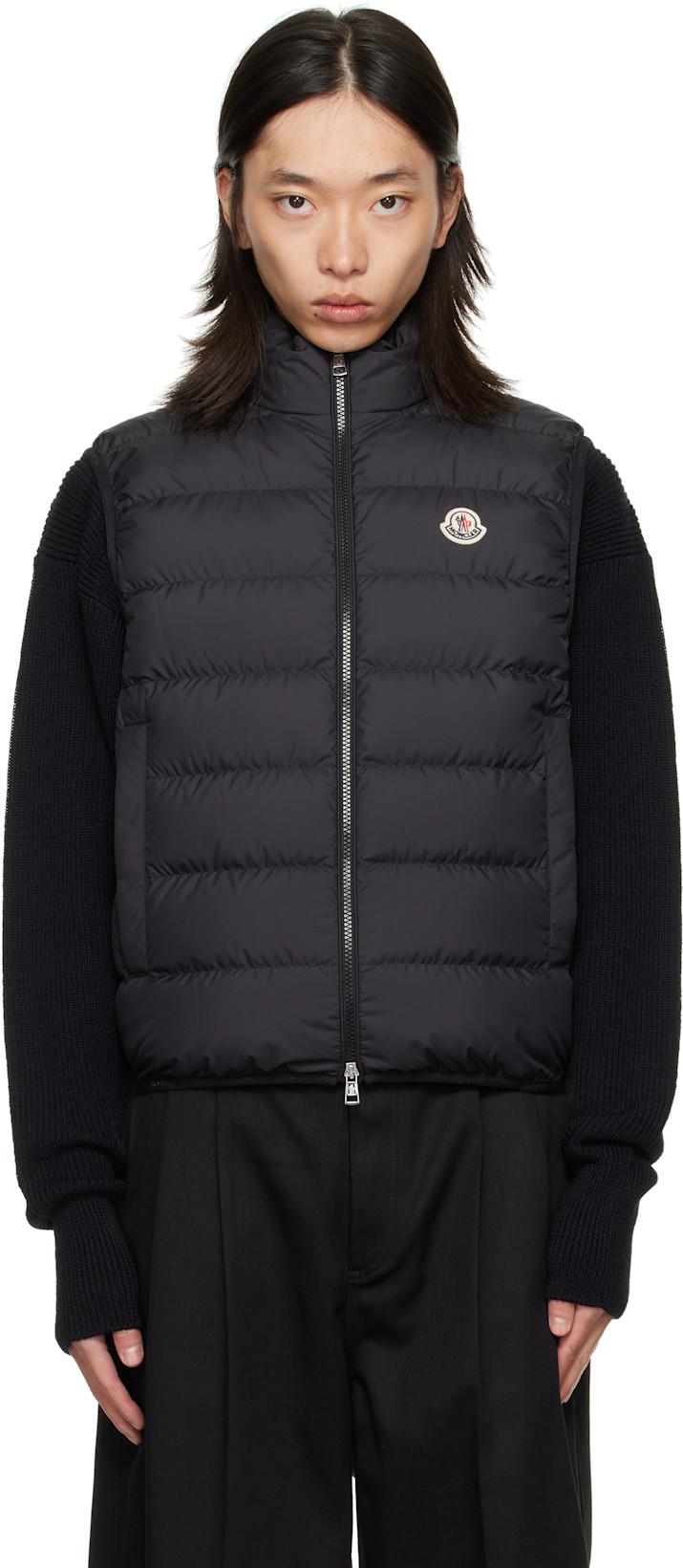 Black Contrin Down Vest by MONCLER