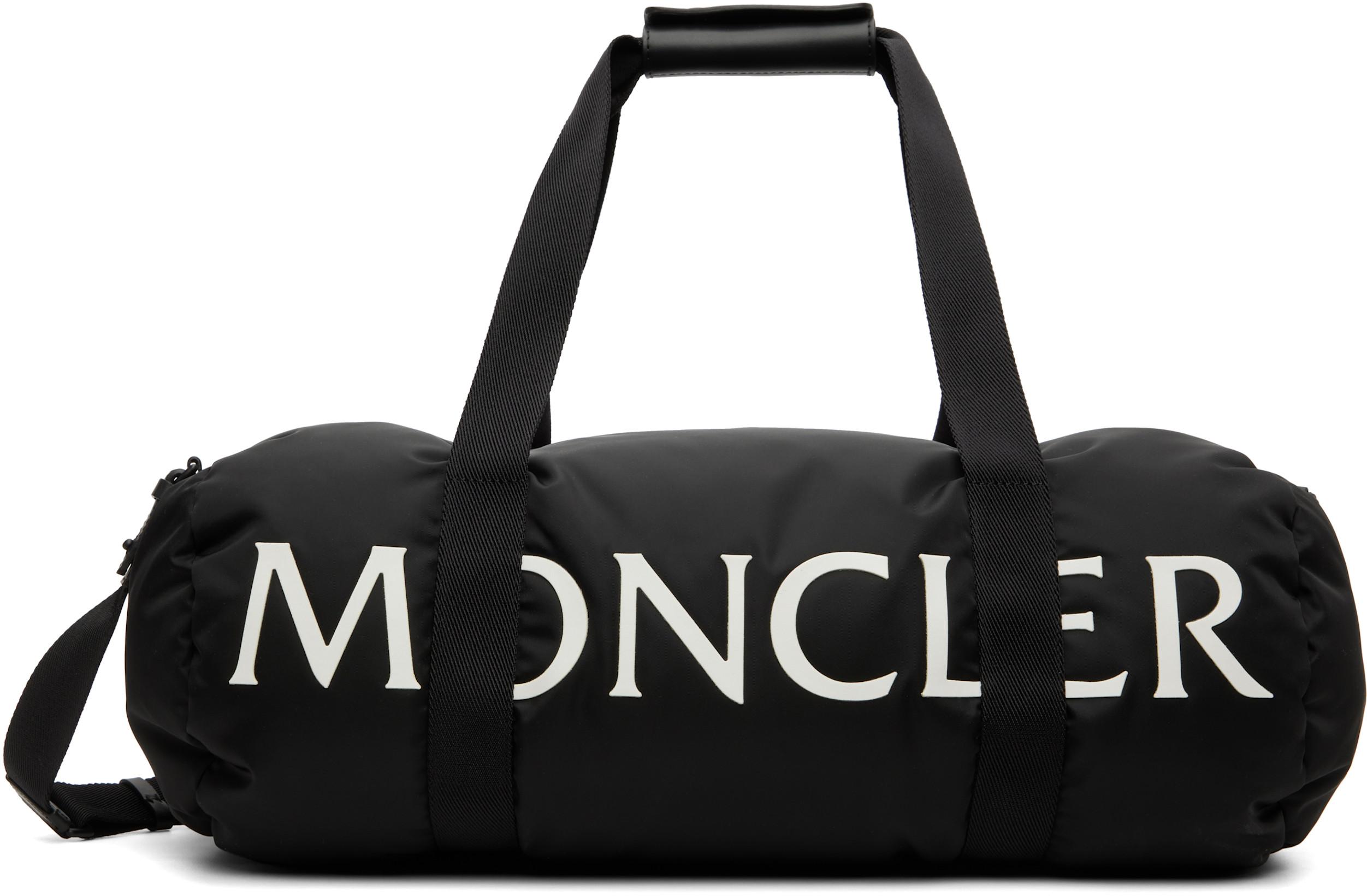 Black Duddle Gym Weekender Duffle Bag by MONCLER