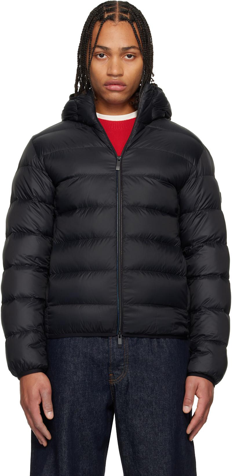 Black Erdon Short Down Jacket by MONCLER