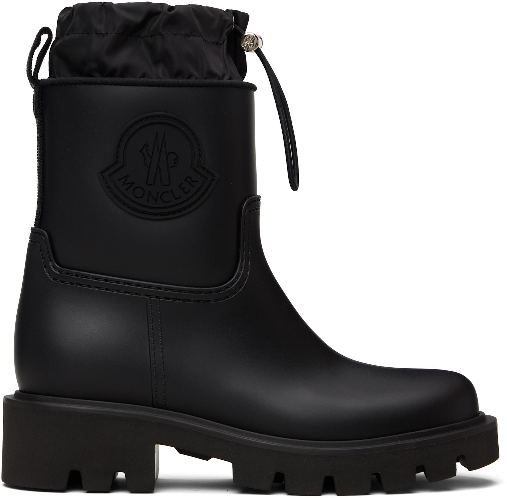 Black Kickstream Rain Boots by MONCLER