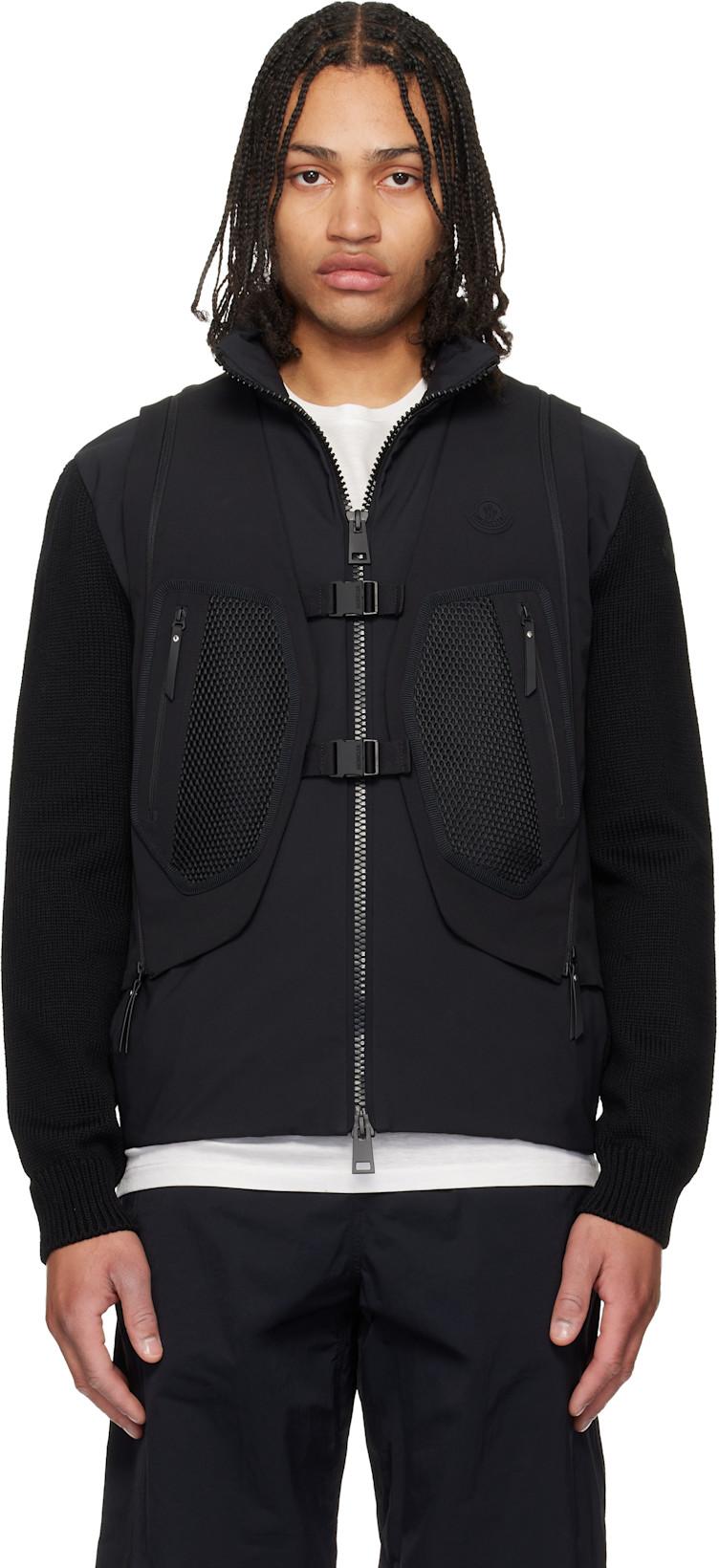 Black 'Matt Black' Spica 2-in-1 Vest by MONCLER